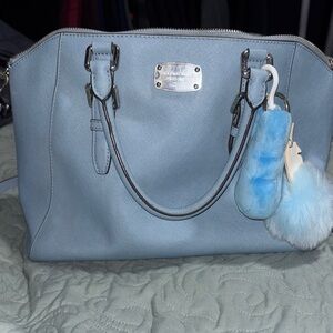 Light Blue Handbag with Charm